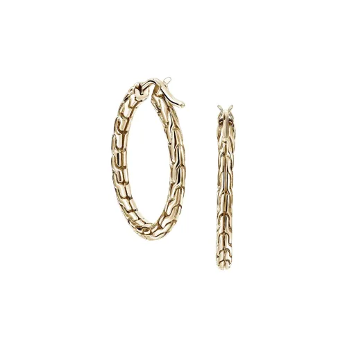 JOHN HARDY Переработанные золотые серьги женские золото