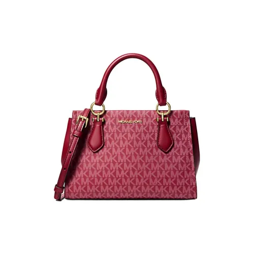 MICHAEL KORS Marilyn Покрытый холст Одно плечо Сумка Маленькая Женская Вишнево-красная