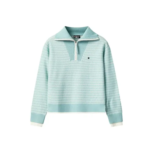 FILA Белый Свитер Женский Свет Лазурный