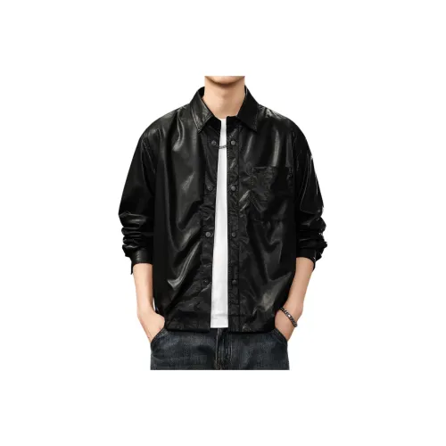 GUISE Черный Унисекс Кожаные куртки