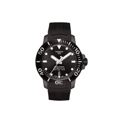 Tissot Starfish Collection Автоматический Механический Механизм Мужские Часы Часы 43 мм Черный Циферблат