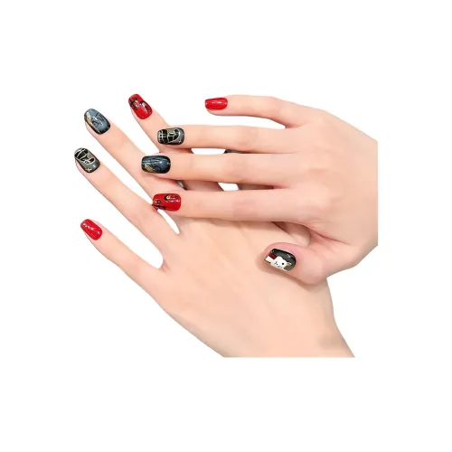 Yun Yue Joe Большие Глаза Кролик Ручной Рисунок Аниме Милая Осветляющий Фальшивый Ногтей Короткий Лестница Темная Серия Jump Цвет