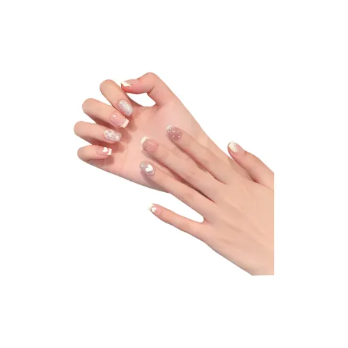 Yun Yue Joe Крем Little CHANEL Ручной Свет Therapy False Nail Короткий LADDER Розовый Телесный Coquette