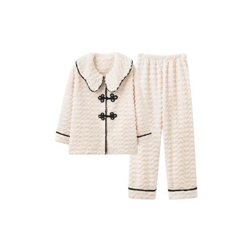 XIAFENYAN Абрикос Женские Пижамные Комплекты