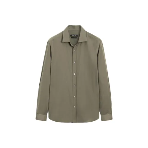 Massimo Dutti Зеленые Мужские Рубашки