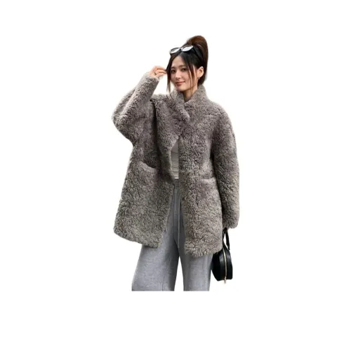 Si Bei'er Серый Женские Меховые изделия