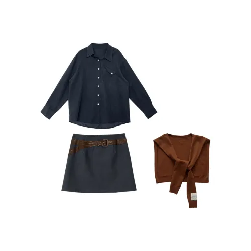 MIMIZI Серый Женские Комплекты с Юбкой