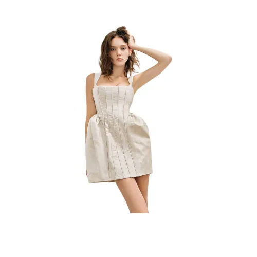 RDRE Светло-золотые Женские Платья без рукавов