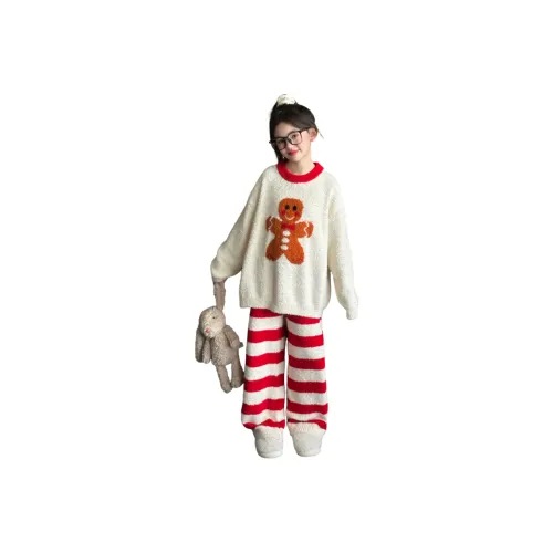 GOYN Комплект одежды Абрикосовый топ + Полосатые штаны Школьный возраст LOUNGE Набор