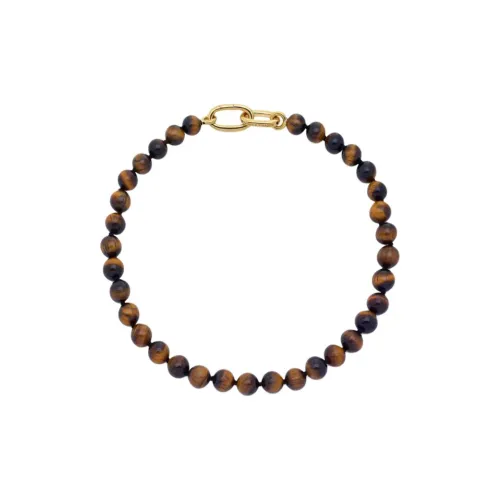 Monica Vinader ожерелья с покрытием из 18-каратного золота унисекс коричневый