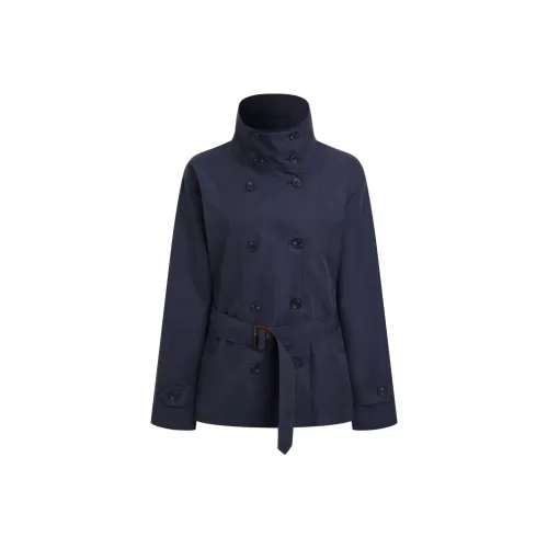 HEYABC Темно-синий тренч для женщин