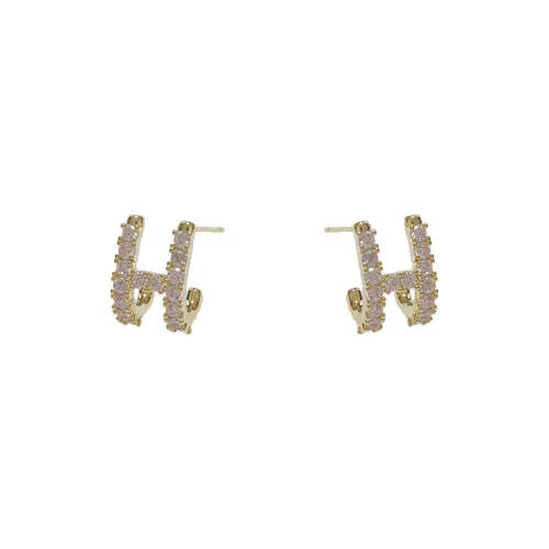 BONAS Copper Stud Earrings Women's BONAS Медные серьги-гвоздики женские
