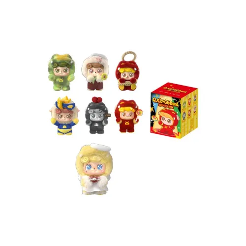 TOP TOY Q BAO × Поросенок Герой Супер милый Свинья Плюшевый Украшение Коллекция Слепые коробки Один Mystery Коробка Целая коробка 6 шт