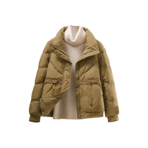 ZIMO Cotton Linen Blend Women's Down Jacket