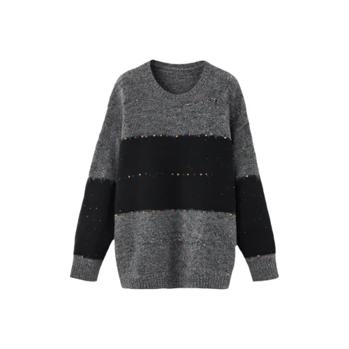 CPYT Серый Черный Полосы Женские Свитера