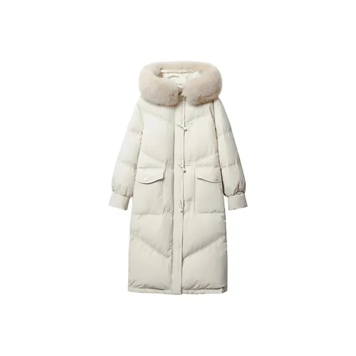 OZVO Экрю Женские Пуховики