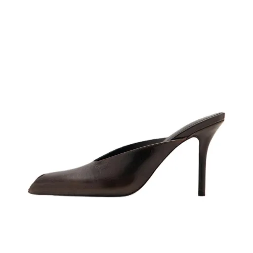 MANGO Шлепанцы Женские Шоколад