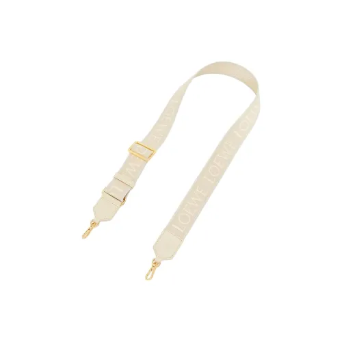 LOEWE Жаккардовая ткань с коровьей кожей плечевой ремень сумка ремень женский экрю