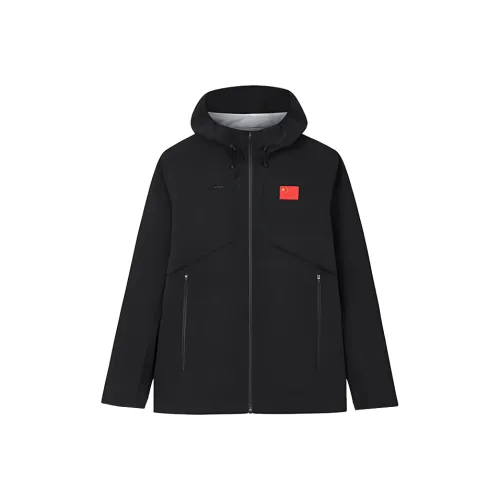 Лайнер Осенний Зимний Спортивный Тренчкот Мужской Черный