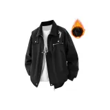 Чёрный (с флисовой подкладкой и утеплённый)