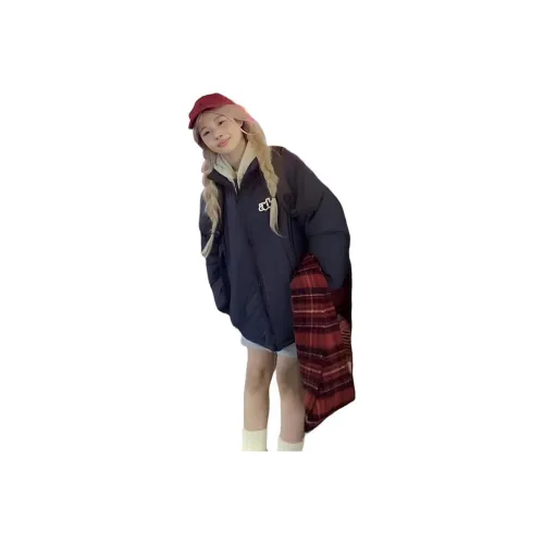 GUOZHEN Темно-синий синий женский пуховик