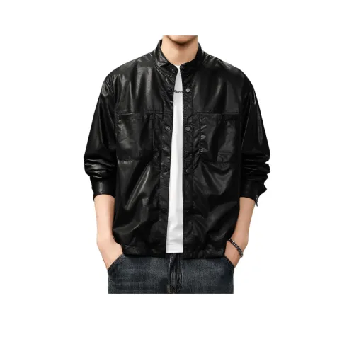 GUISE Черный Унисекс Кожаные куртки