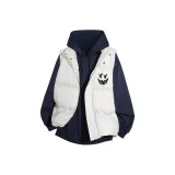 Абрикосовый жилет + темно-синий флисовый худи и свитшот - черный демон