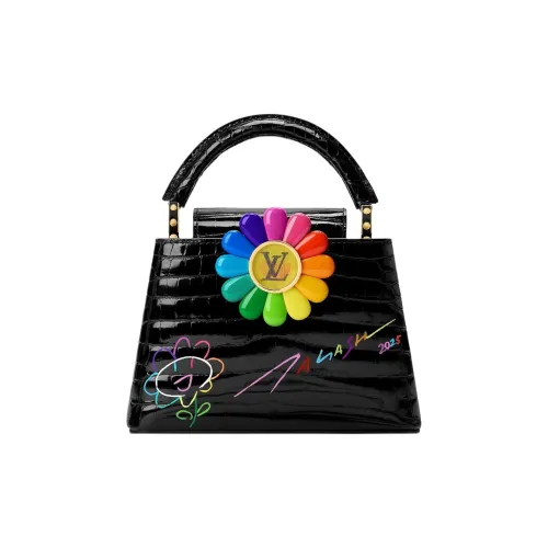 LOUIS VUITTON Takashi Murakami Коллаборация Capucines Буква Комбинация Сумка Мини Женская Черная