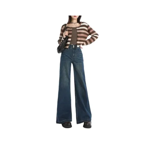 Concubine Zhu Цементный **Серый Флис Lined** Женские Джинсы