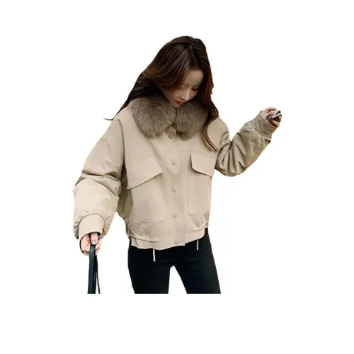 GUOZHEN Светлый хаки Женские пуховики