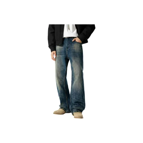 ILOVECHOC Синий Унисекс Джинсы