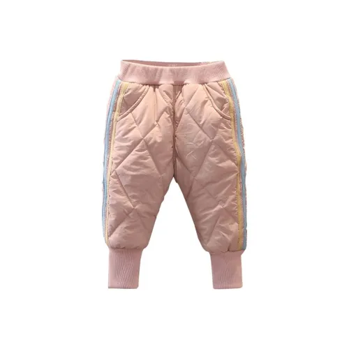 RHOBESAM Mingbao Trend Child Patchwork Side Stripe Утепленные штаны Pink Kids Тренировочные штаны