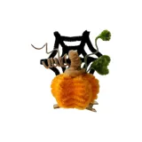 Заколка для волос "Тыква" с пауками [Материал включает 2 шт]