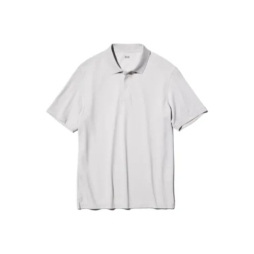 UNIQLO Светло-серый унисекс поло