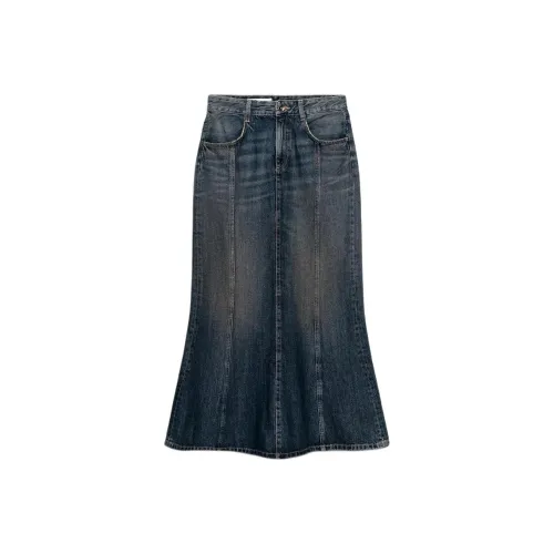 ZARA Trf Denim Long Skirt Women's