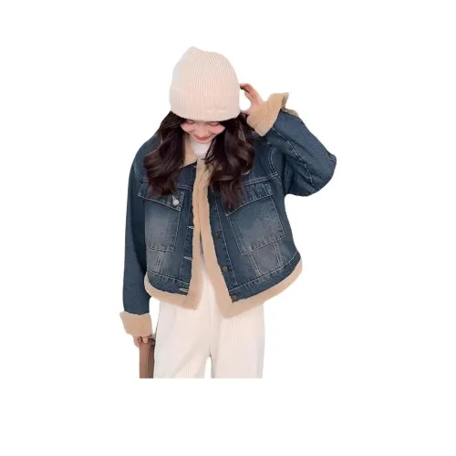 GUOZHEN Синий Женские Джинсовые Куртки