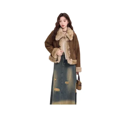 Mu Xiao Xin Укороченное пальто женское