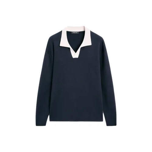 Massimo Dutti Синий Мужской Трикотаж