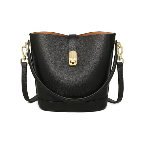 VINEY Корова Кожа Сумка Стандартная Женская Черная