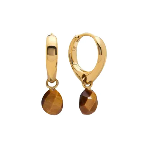 Серьги Monica Vinader покрытые 18К золотом унисекс золото