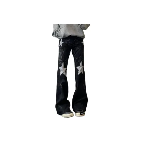 BLACK AT x [HEISEXIANGZUAN] Джинсы Унисекс