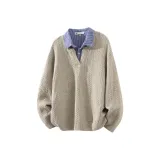 Овсяная + Сапфирово-синий рубашка