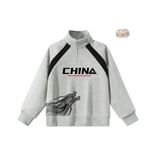 PEAK Серый PK PEAK Китай Черный+PK Линия Черный дракон Правая сторона Kids Свитшоты