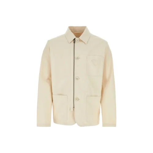 PRADA SS24 Куртки и Пальто Мужской Бежевый