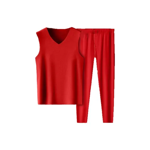 LOUGHNEA Счастье Красный Майка Комплекты Одежды Мужские Термокуртки