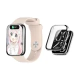 Розовый + Прозрачный чехол