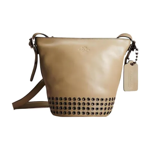 COACH Bleecker Перчаточная дубленая кожа Сумка на плечо Мини Женская Оливково-серый