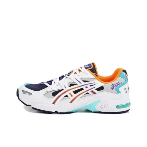 ASICS Гель Kayano 5 Гель Kayano 5 OG Устойчивый к износу Дышащий Низкий Верх Повседневная Беговая Обувь Унисекс Белый Синий