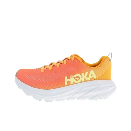 HOKA ONE ONE Rincon 3 Устойчивые к истиранию Низкие Кроссовки для бега Женские Оранжевые Желтые