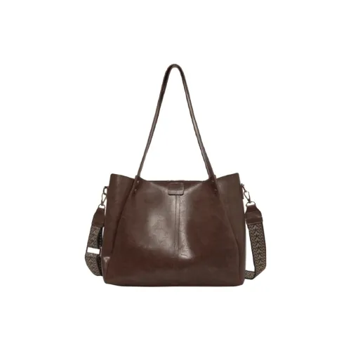 PESASRIE Сумка через плечо из коровьей кожи стандартная женская кофейного цвета